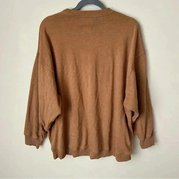 American Eagle Brown Crewneck Oversized pullover Sweatshirt Women’s Size Medium - Picture 5 of 5